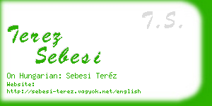 terez sebesi business card